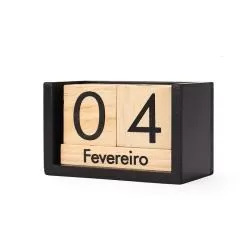 Calendário Permanente Madeira Personalizado para Brinde