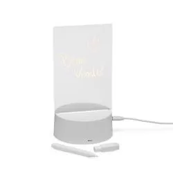 Luminária Led de Mesa Tela Acrílica 3D para Lembrete Personalizada para Brinde